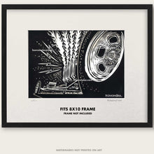 Load image into Gallery viewer, Dragster Scratchboard Art – Blown HEMI Drag Racing Artwork - Lit! 7