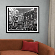 Load image into Gallery viewer, Whiskey Afternoon – 16x20" Whiskey Row Scratchboard Lithograph (Copy)