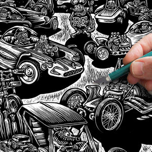Signed 11x17" Rat Fink Garage Litho Print "FINK DILEMMA"
