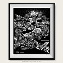 Load image into Gallery viewer, Signed 11x17&quot; Rat Fink Garage Litho Print &quot;FINK DILEMMA&quot;