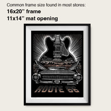 Load image into Gallery viewer, Signed 11x17" Route 66 Litho Art Print "Guitar Blues"