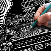 Load image into Gallery viewer, Signed 11x17" Route 66 Litho Art Print "Guitar Blues"