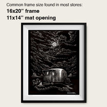 Load image into Gallery viewer, Signed 11x17" Old West Vintage Trailer Litho Art Print "Night Watch"