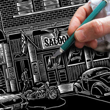 Load image into Gallery viewer, Signed 11x17" Old West Litho Art Print "Saloon Parking"