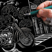 Load image into Gallery viewer, Signed 11x17" Old West Motorcycle Litho Art Print "Skull Valley"