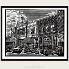 Load image into Gallery viewer, Whiskey Afternoon – 16x20" Whiskey Row Scratchboard Lithograph (Copy)