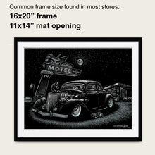 Load image into Gallery viewer, Signed 11x17" Route 66 Litho Art Print "Blue Swallow"