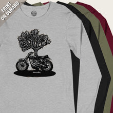 Load image into Gallery viewer, vintage triumph desert sled dirt bike longsleeve by bomonster