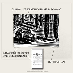 Original Porsche Art "356 Trees #5"