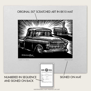 Original Chevy Apache Truck Art "American Truck"