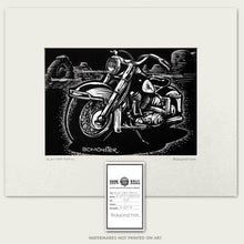 Load image into Gallery viewer, vintage harley-davidson electra glide in arches national park art by bomonster