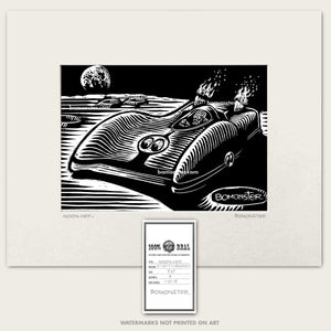 mooneyes bonneville racer moonliner art by bomonster