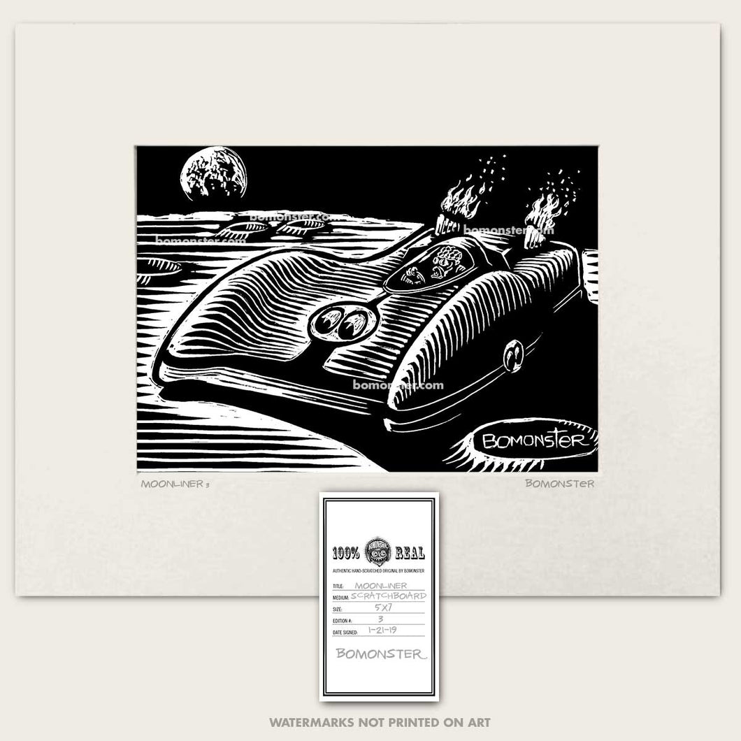 mooneyes bonneville racer moonliner art by bomonster