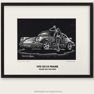 Original Porsche Art "Skeleton Crew #6"