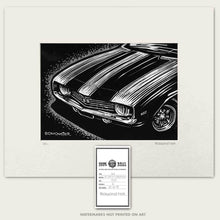 Load image into Gallery viewer, 1969 camaro super sport muscle car art by bomonster