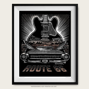 Original Route 66 Art "Guitar Blues"