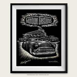 bomonster custom car art of alex gambino's custom shop