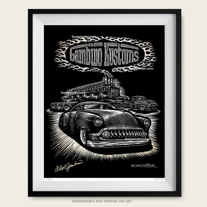 bomonster custom car art of alex gambino's custom shop