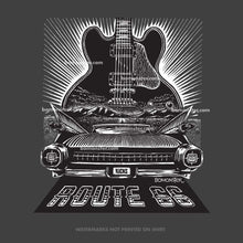 Load image into Gallery viewer, BB King&#39;s blues guitar Lucille and a 1959 Cadillac on Route 66 by BOMONSTER